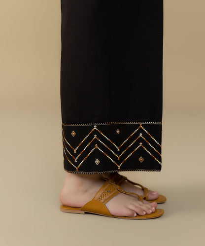 Sapphire - Embroidered Khaddar Culottes