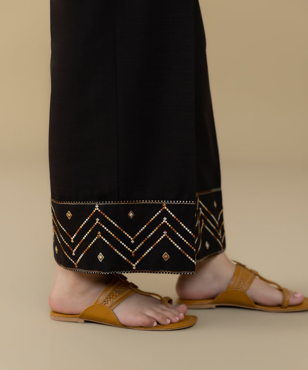 Sapphire - Embroidered Khaddar Culottes