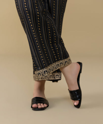 Sapphire - Embroidered Khaddar Culottes