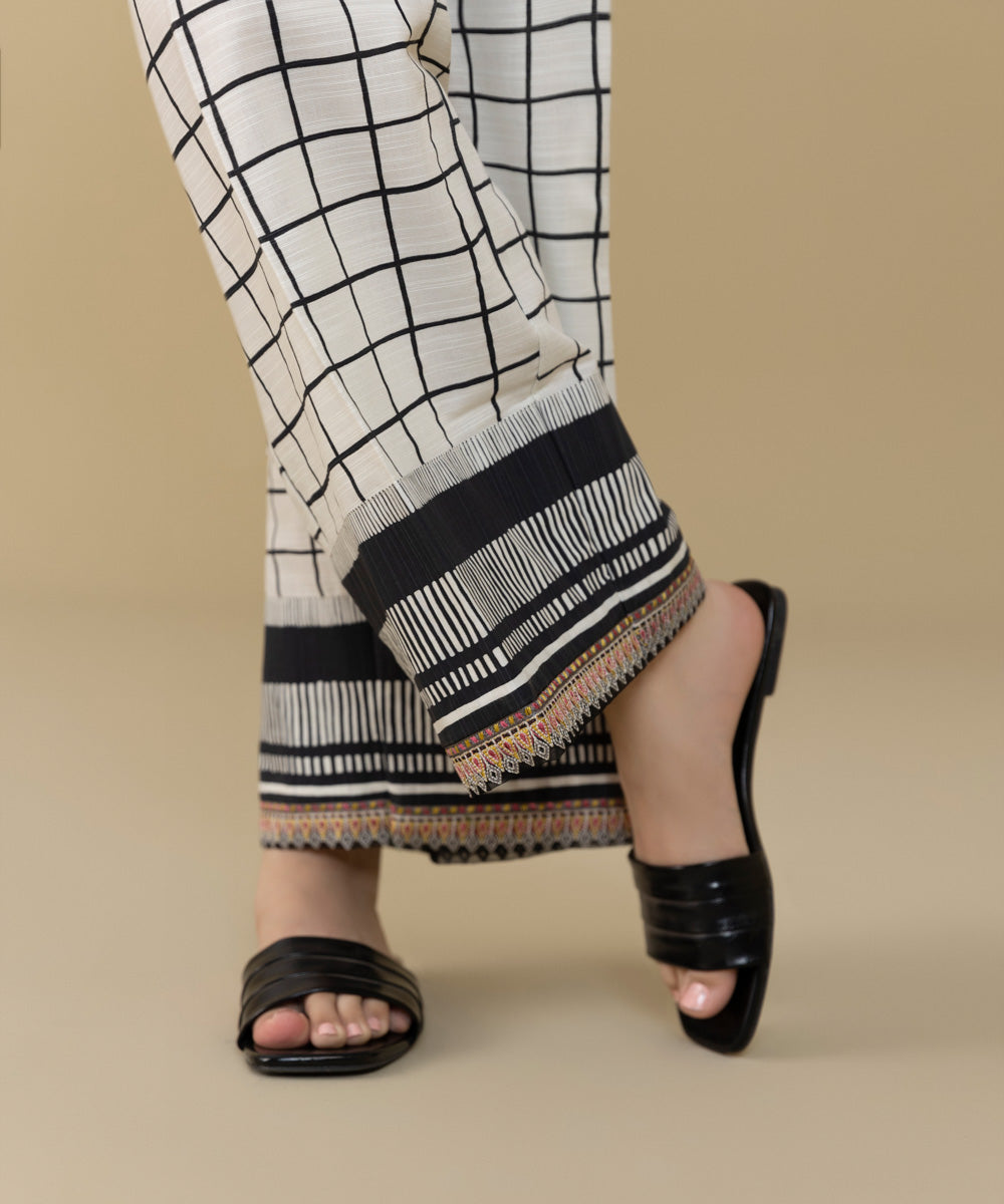 Sapphire - Embroidered Khaddar Culottes