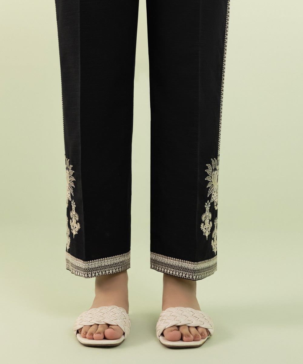 Sapphire - Embroidered Khaddar Straight Pants