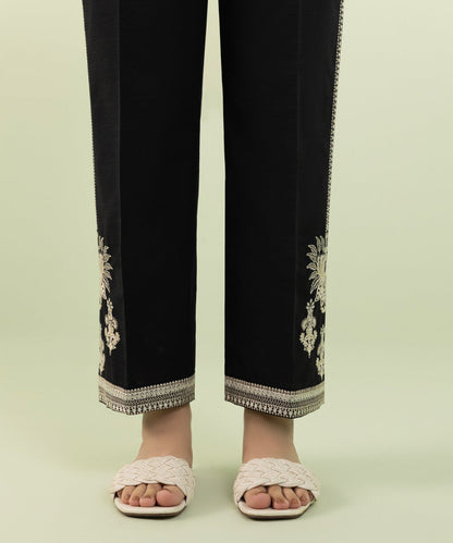 Sapphire - Embroidered Khaddar Straight Pants