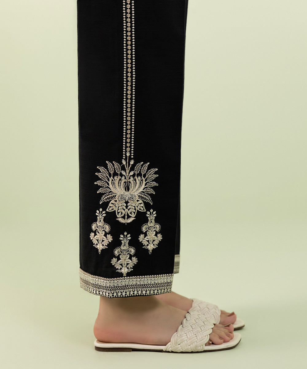 Sapphire - Embroidered Khaddar Straight Pants