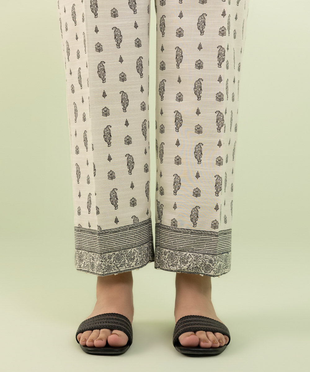 Sapphire - Printed Khaddar Straight Pants