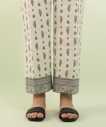 Sapphire - Printed Khaddar Straight Pants
