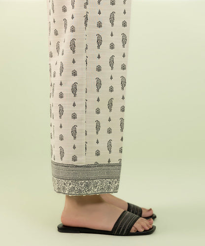 Sapphire - Printed Khaddar Straight Pants