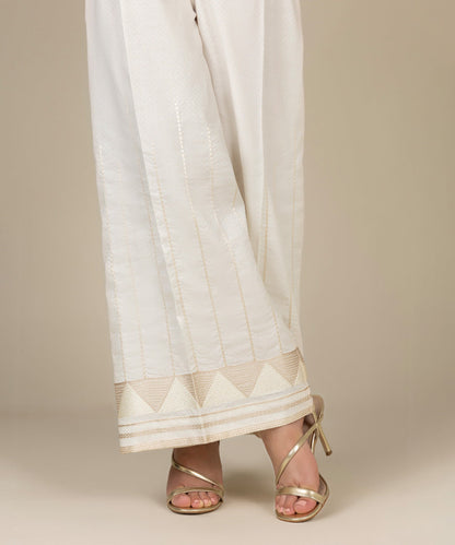 Sapphire - Embroidered Dobby Culottes