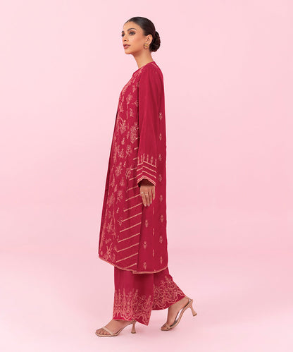 Sapphire - 2 Piece - Embroidered Raw Silk Suit