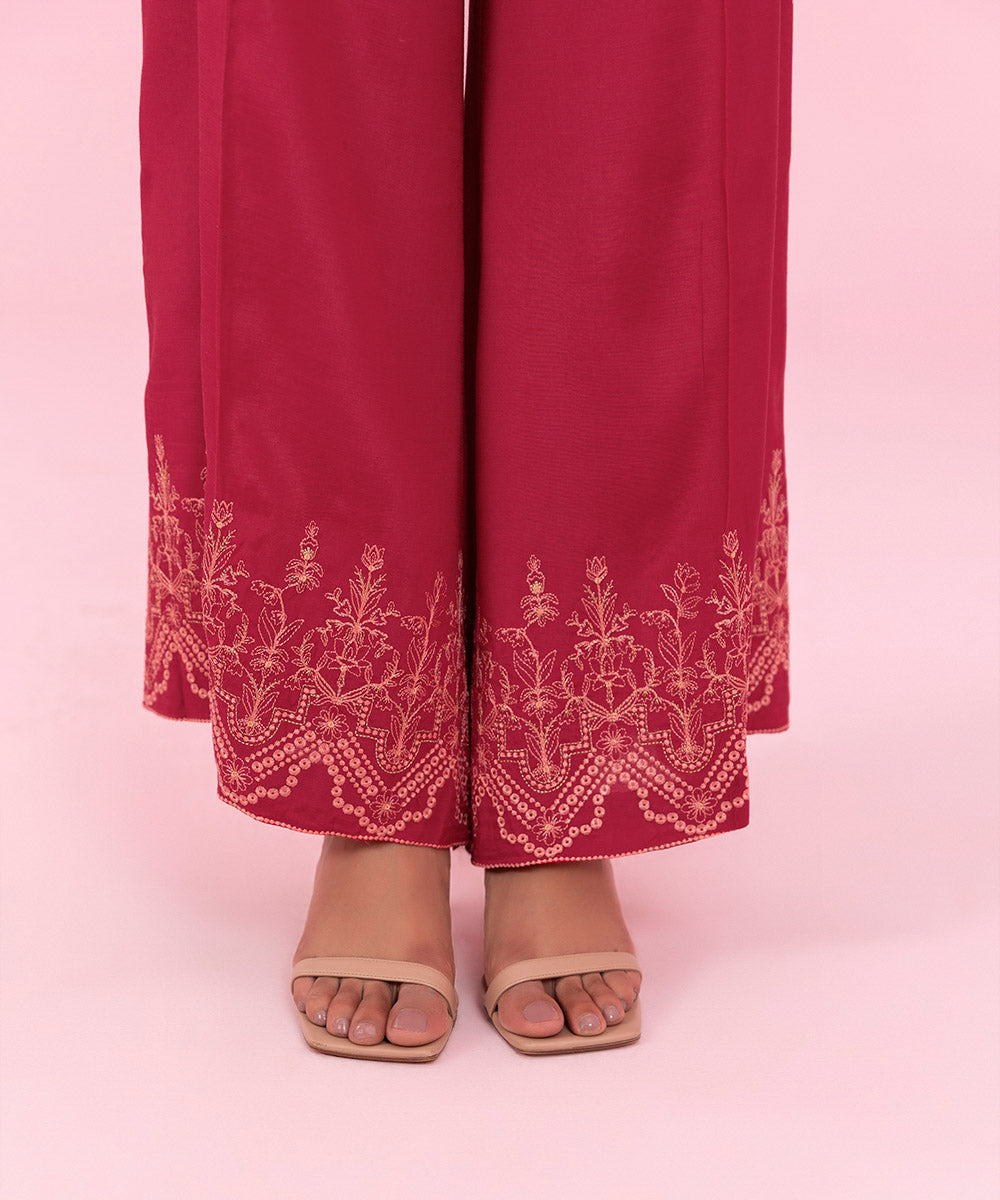 Sapphire - 2 Piece - Embroidered Raw Silk Suit