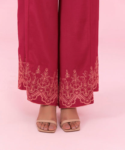 Sapphire - 2 Piece - Embroidered Raw Silk Suit