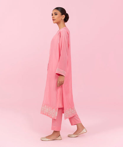 Sapphire - 2 Piece - Embroidered Raw Silk Suit