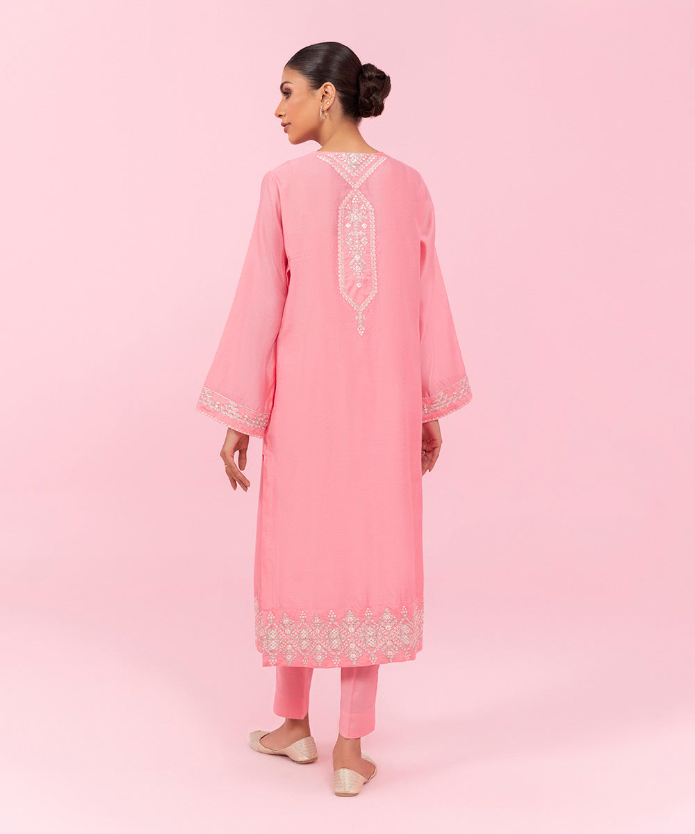 Sapphire - 2 Piece - Embroidered Raw Silk Suit