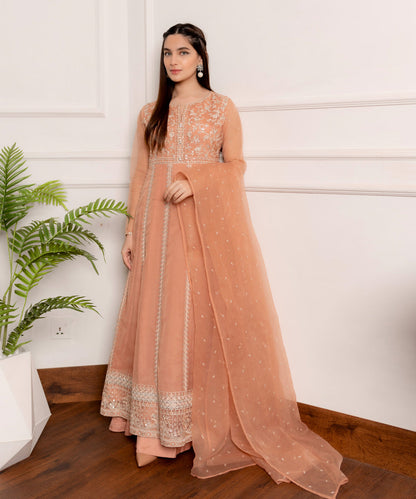 Sapphire - 3 Piece - Embroidered Organza Suit