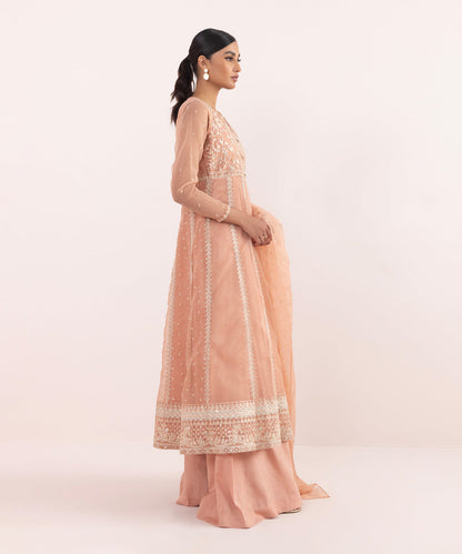 Sapphire - 3 Piece - Embroidered Organza Suit