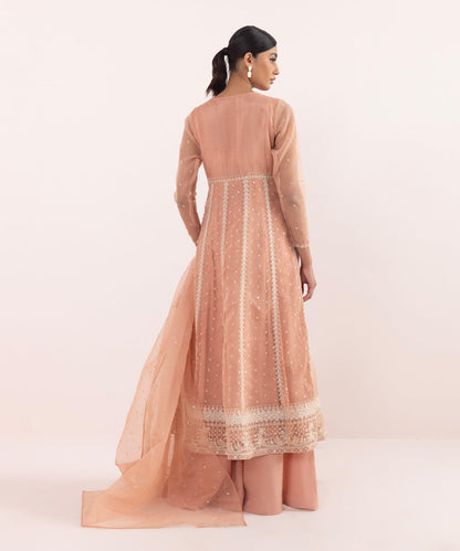 Sapphire - 3 Piece - Embroidered Organza Suit