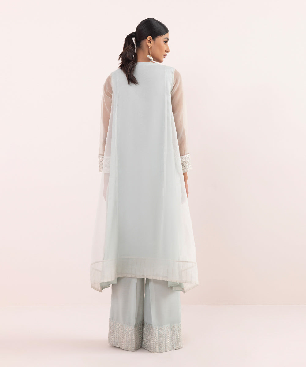 Sapphire - 2 Piece - Embroidered Organza Suit