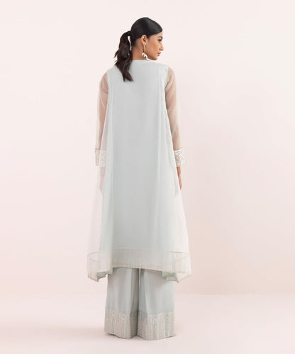 Sapphire - 2 Piece - Embroidered Organza Suit