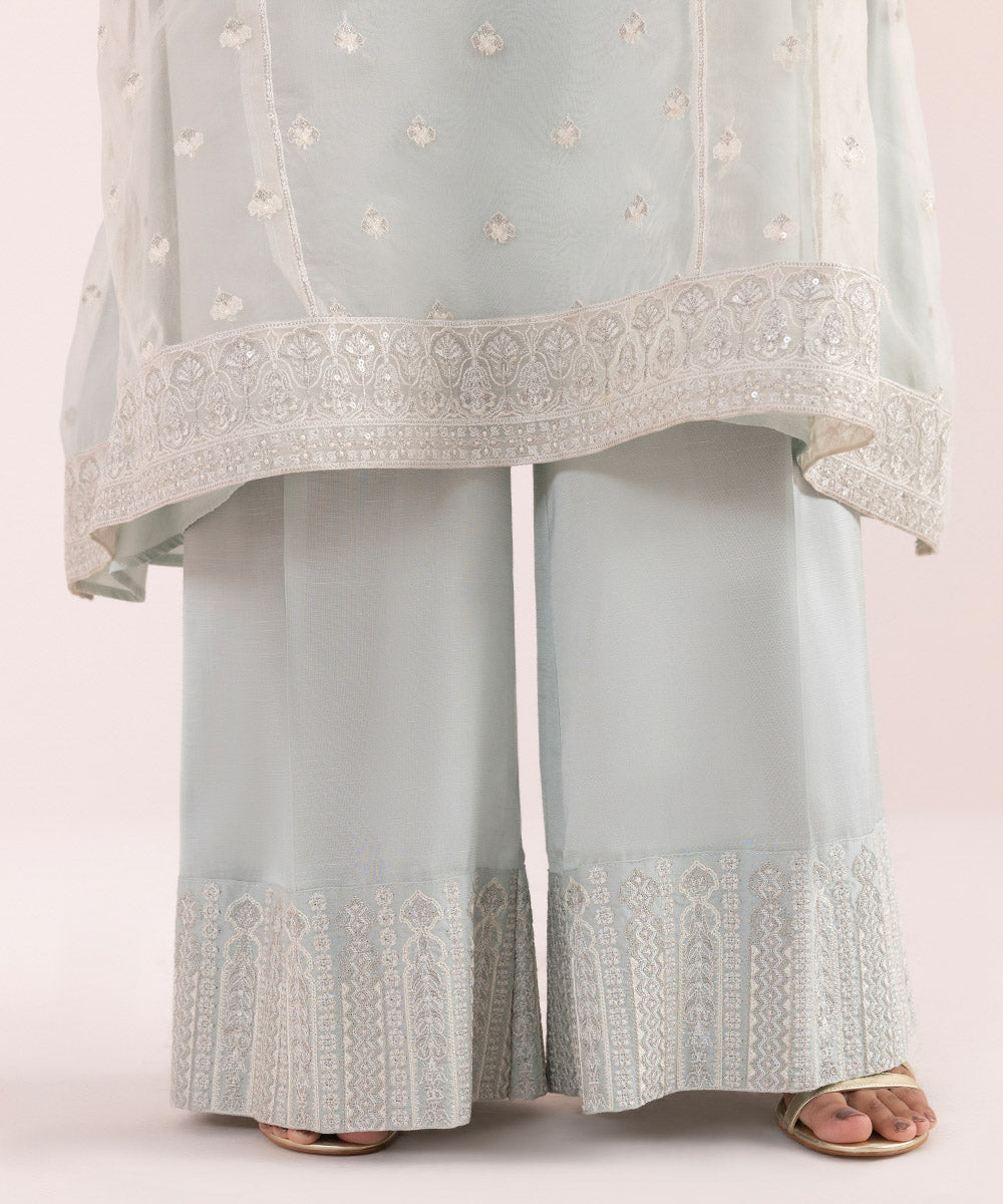 Sapphire - 2 Piece - Embroidered Organza Suit
