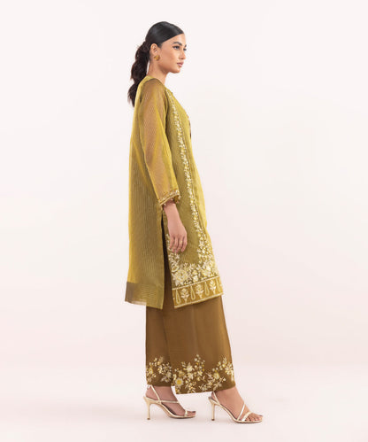 Sapphire - 2 Piece - Embroidered Zari Organza Suit