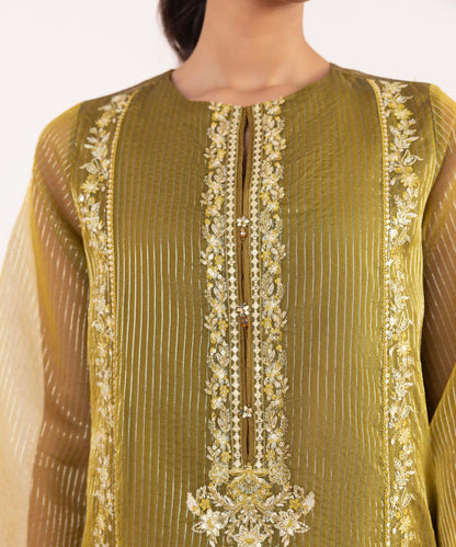 Sapphire - 2 Piece - Embroidered Zari Organza Suit