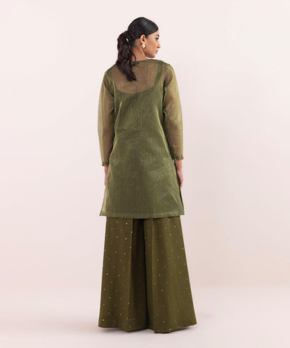 Sapphire - 2 Piece - Embroidered Zari Organza Suit