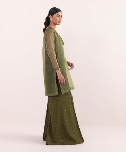 Sapphire - 2 Piece - Embroidered Zari Organza Suit