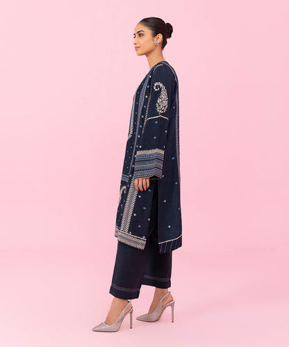 Sapphire - 2 Piece - Embroidered Raw Silk Suit