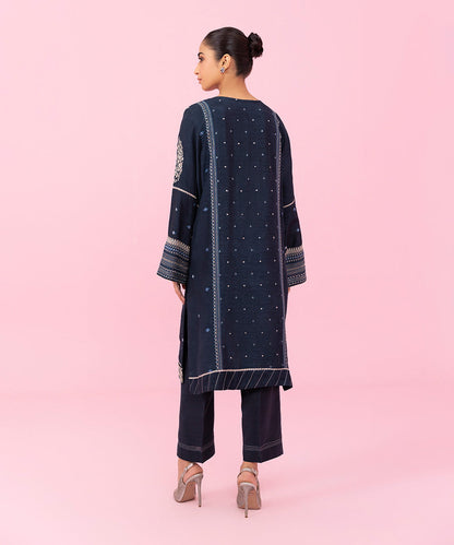 Sapphire - 2 Piece - Embroidered Raw Silk Suit