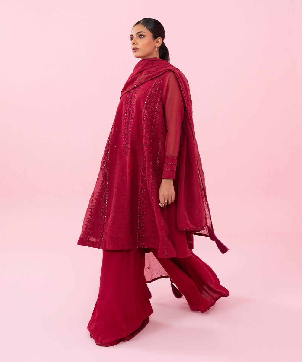 Sapphire - 3 Piece - Embroidered Karandi Suit