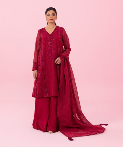 Sapphire - 3 Piece - Embroidered Karandi Suit