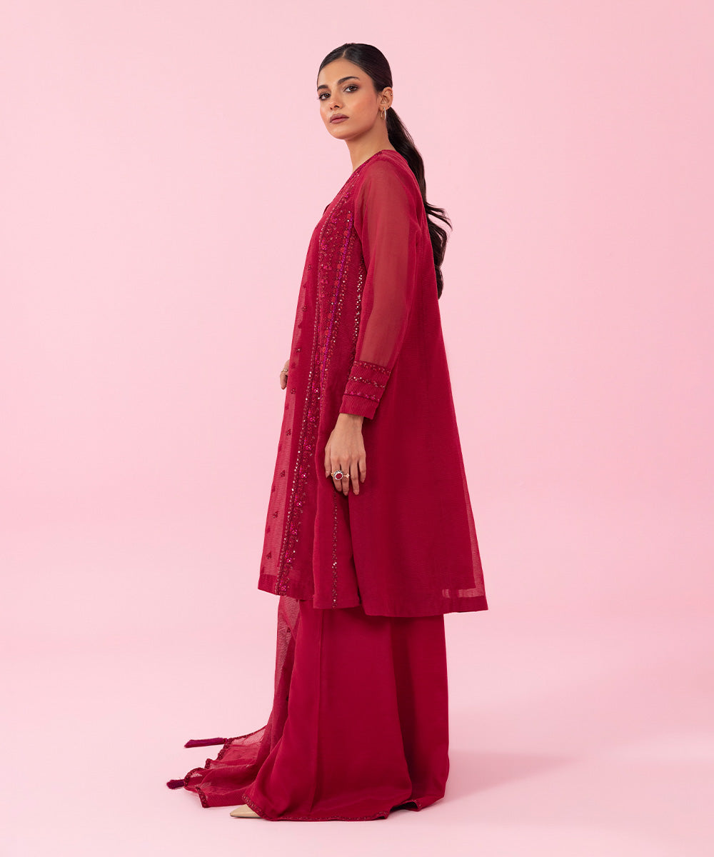 Sapphire - 3 Piece - Embroidered Karandi Suit