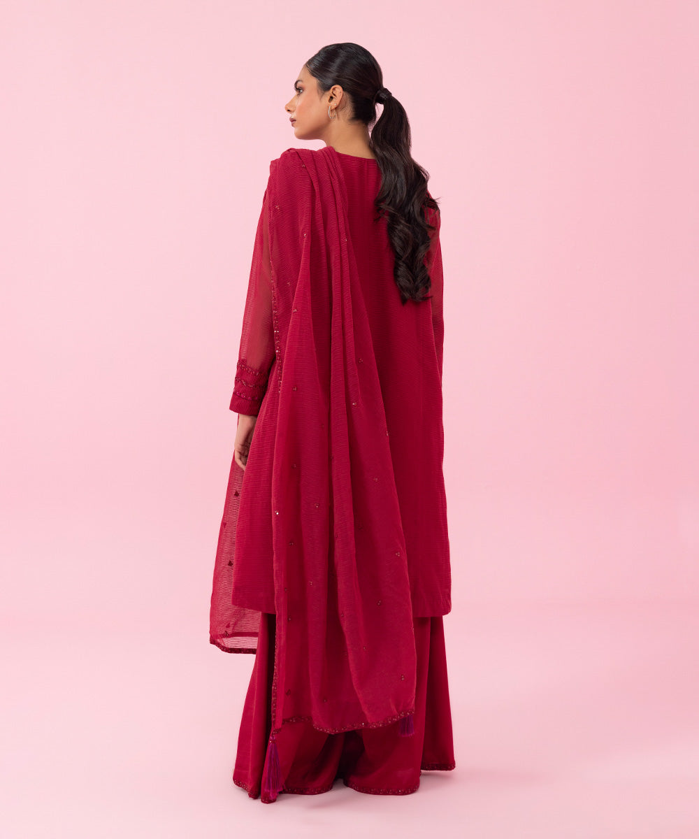 Sapphire - 3 Piece - Embroidered Karandi Suit