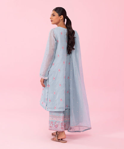 Sapphire - 3 Piece - Embroidered Karandi Suit