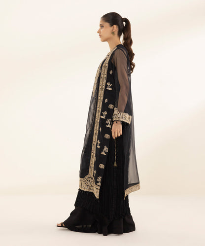 Sapphire - Embroidered Organza Shirt