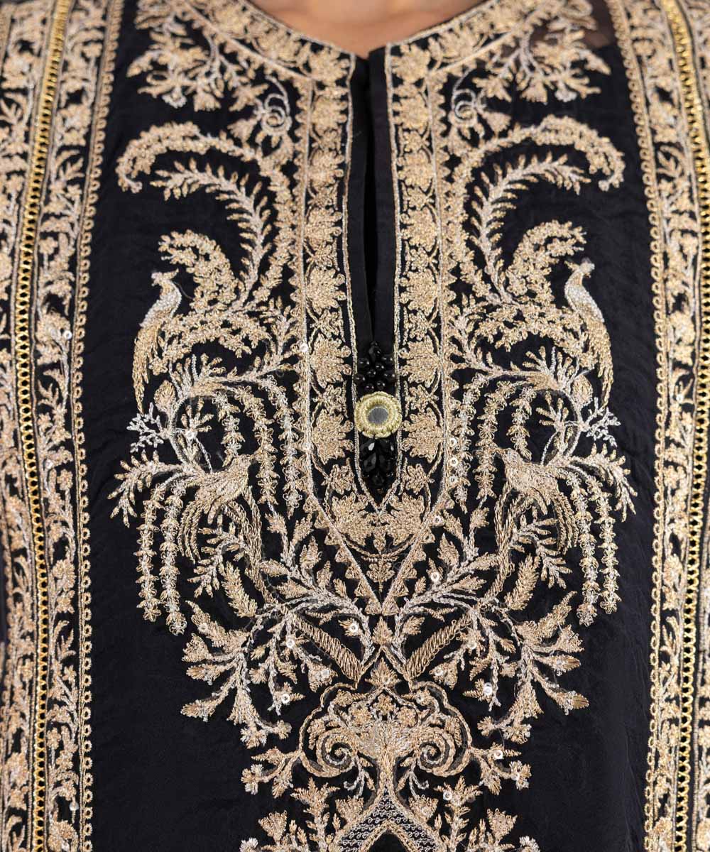 Sapphire - Embroidered Organza Shirt