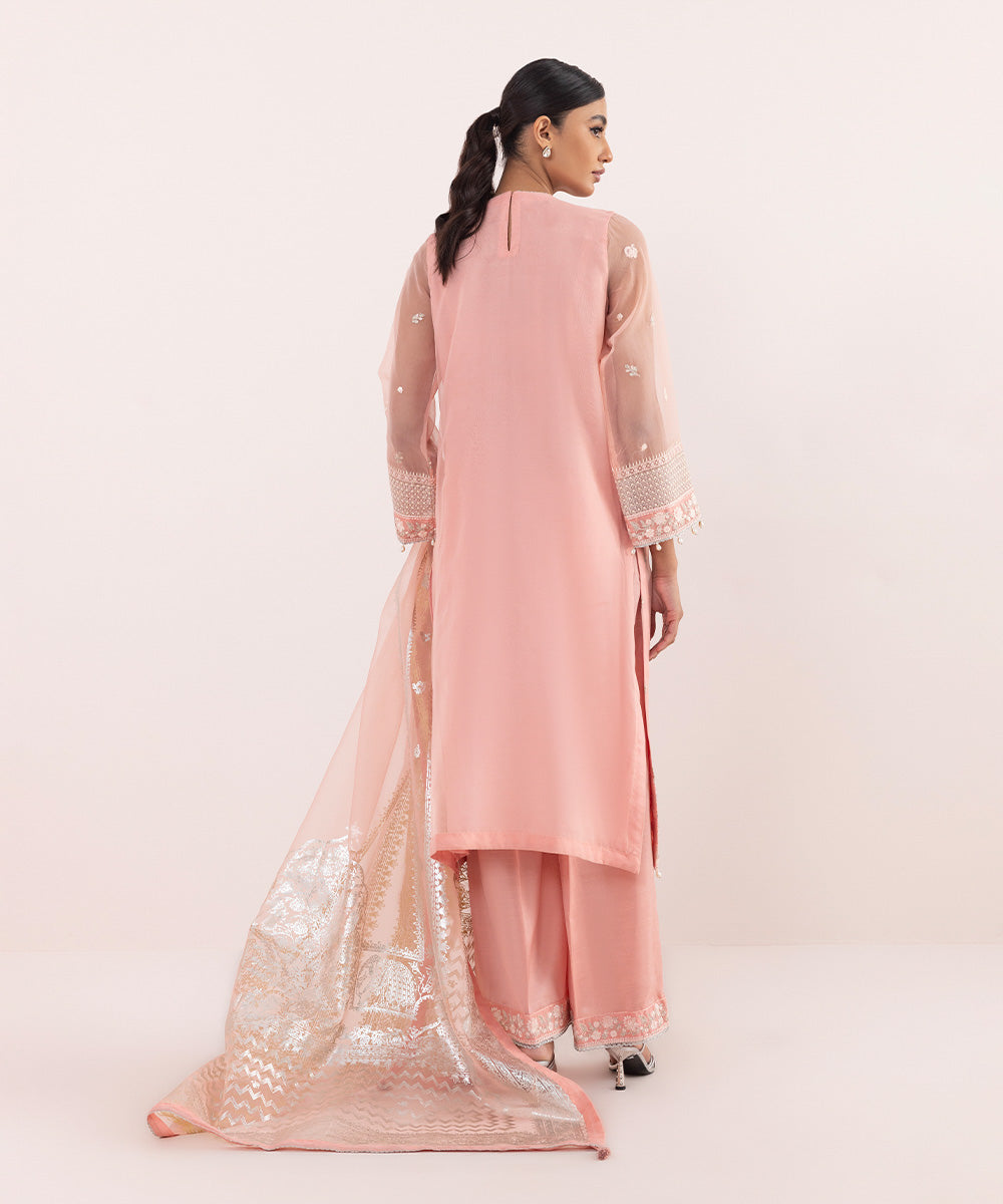 Sapphire - 3 Piece - Embroidered Organza Suit