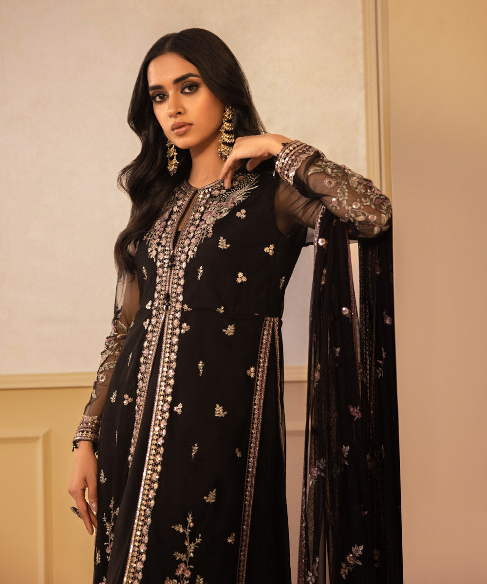 Sapphire - 2 Piece - Embroidered Net Suit