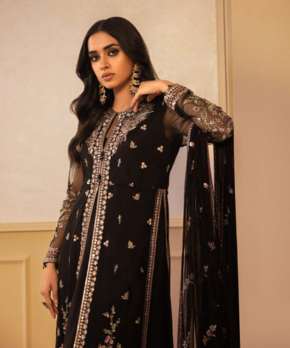 Sapphire - 2 Piece - Embroidered Net Suit