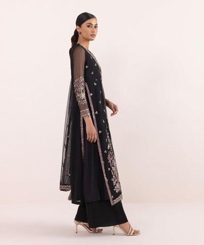 Sapphire - 2 Piece - Embroidered Net Suit