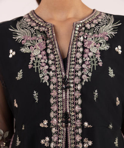 Sapphire - 2 Piece - Embroidered Net Suit