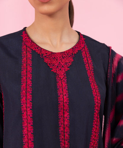 Sapphire - 2 Piece - Embroidered Raw Silk Suit