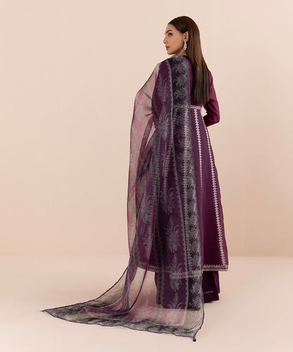 Sapphire - 3 Piece - Embroidered Karandi Suit