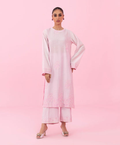 Sapphire - 2 Piece - Embroidered Raw Silk Suit