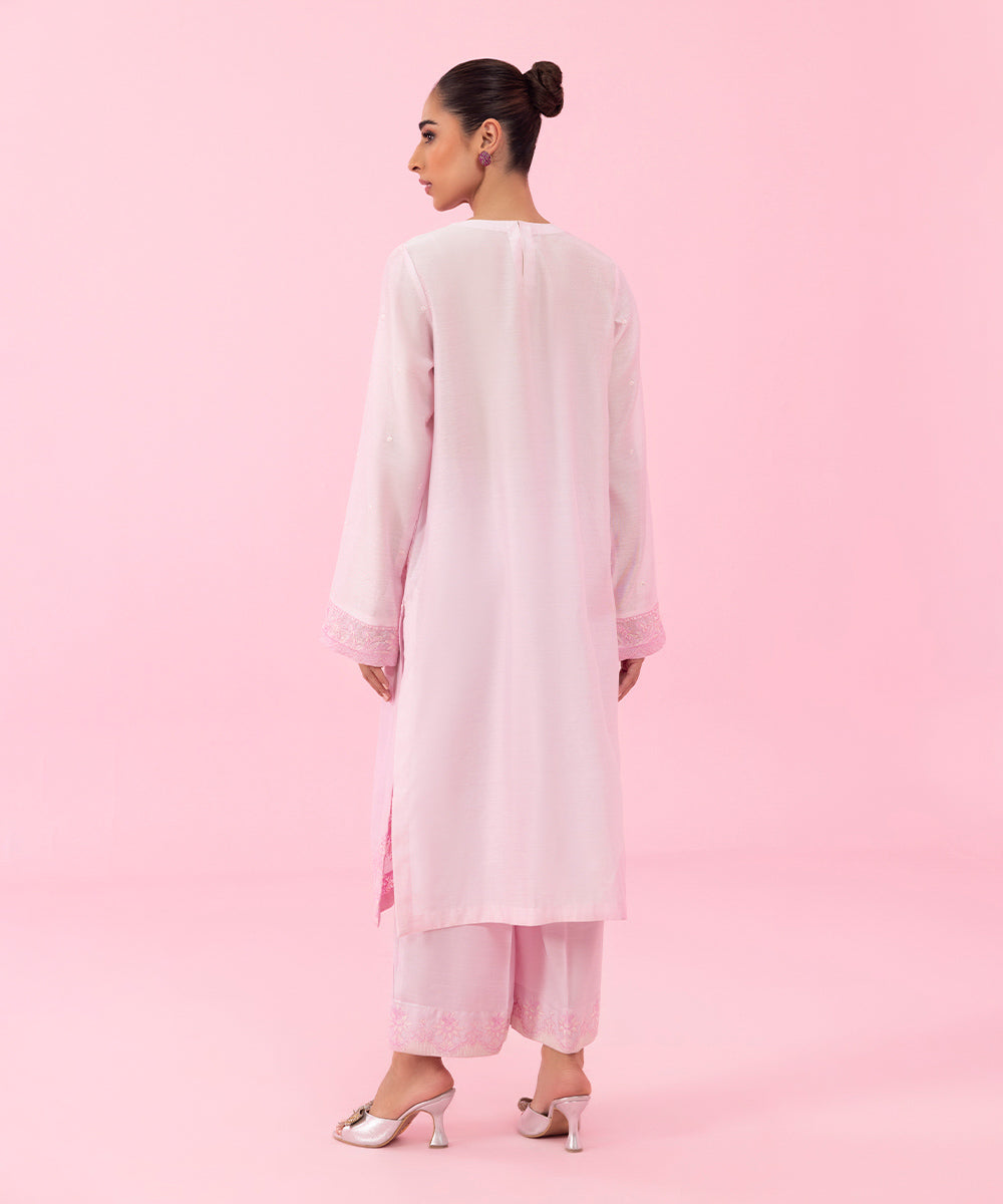 Sapphire - 2 Piece - Embroidered Raw Silk Suit