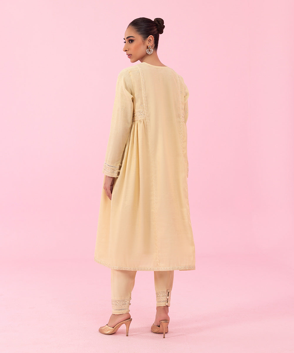 Sapphire - 2 Piece - Embroidered Raw Silk Suit