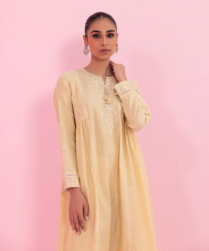 Sapphire - 2 Piece - Embroidered Raw Silk Suit