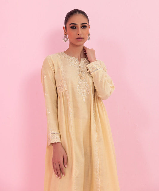 Sapphire - 2 Piece - Embroidered Raw Silk Suit
