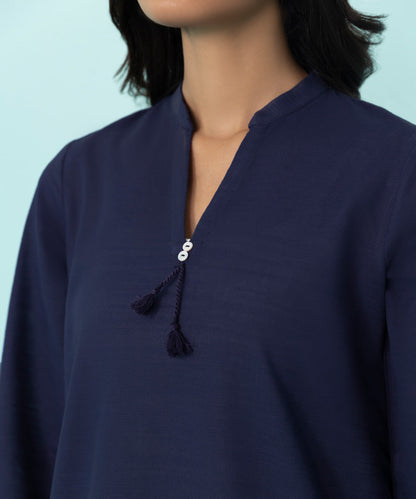 Sapphire - Solid Khaddar Shirt