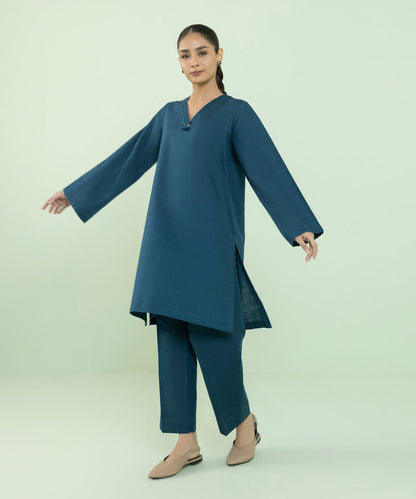 Sapphire - Solid Khaddar Shirt