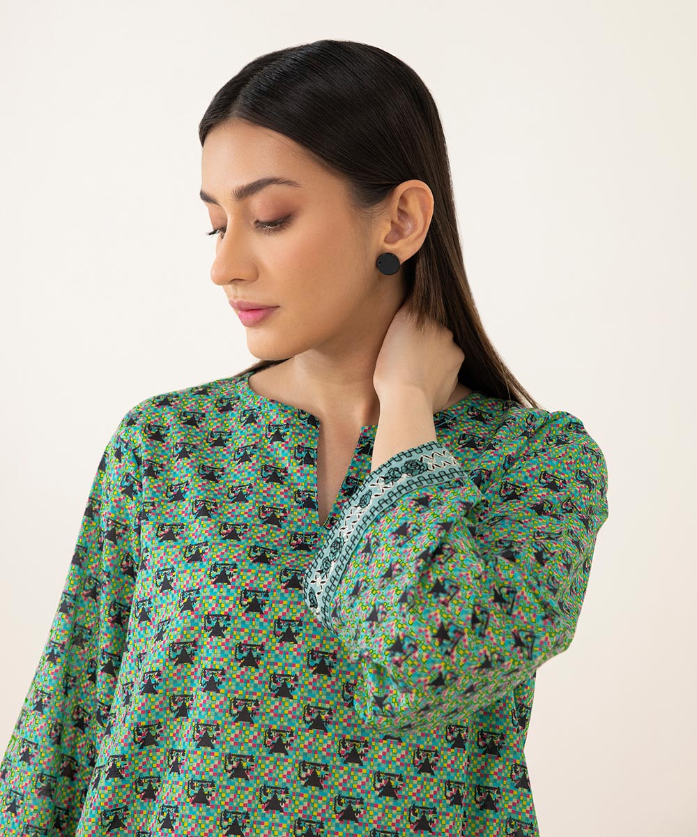 Sapphire - Embroidered Lawn Shirt